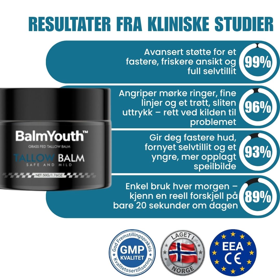 BalmYouth™ | Anti-age balsam med storfetalg for menn